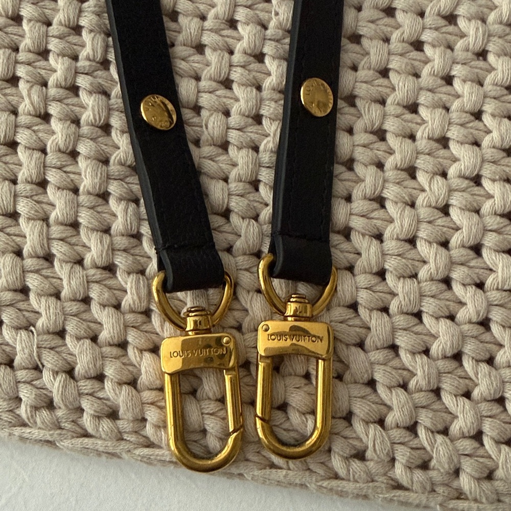 Louis Vuitton Black and Gold Monogram Shoulder Bag - Picture 9 of 12